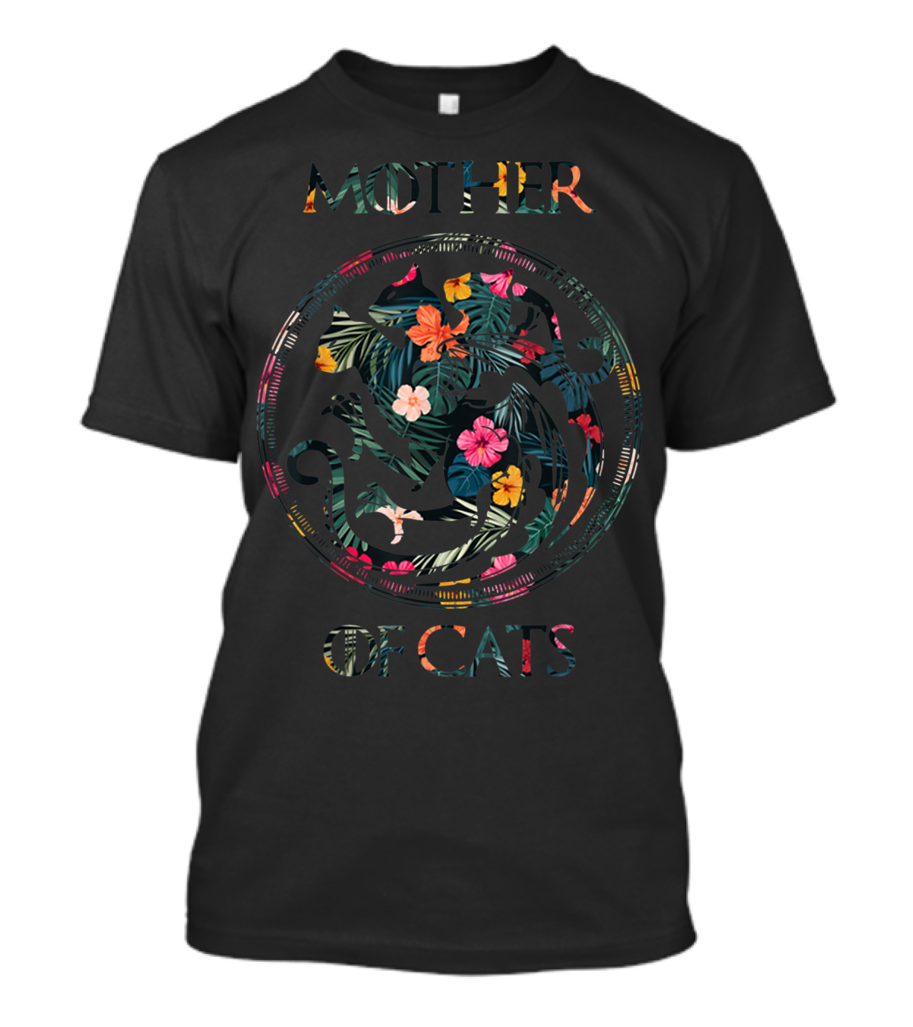Mother Of Cats Floral T-Shirt