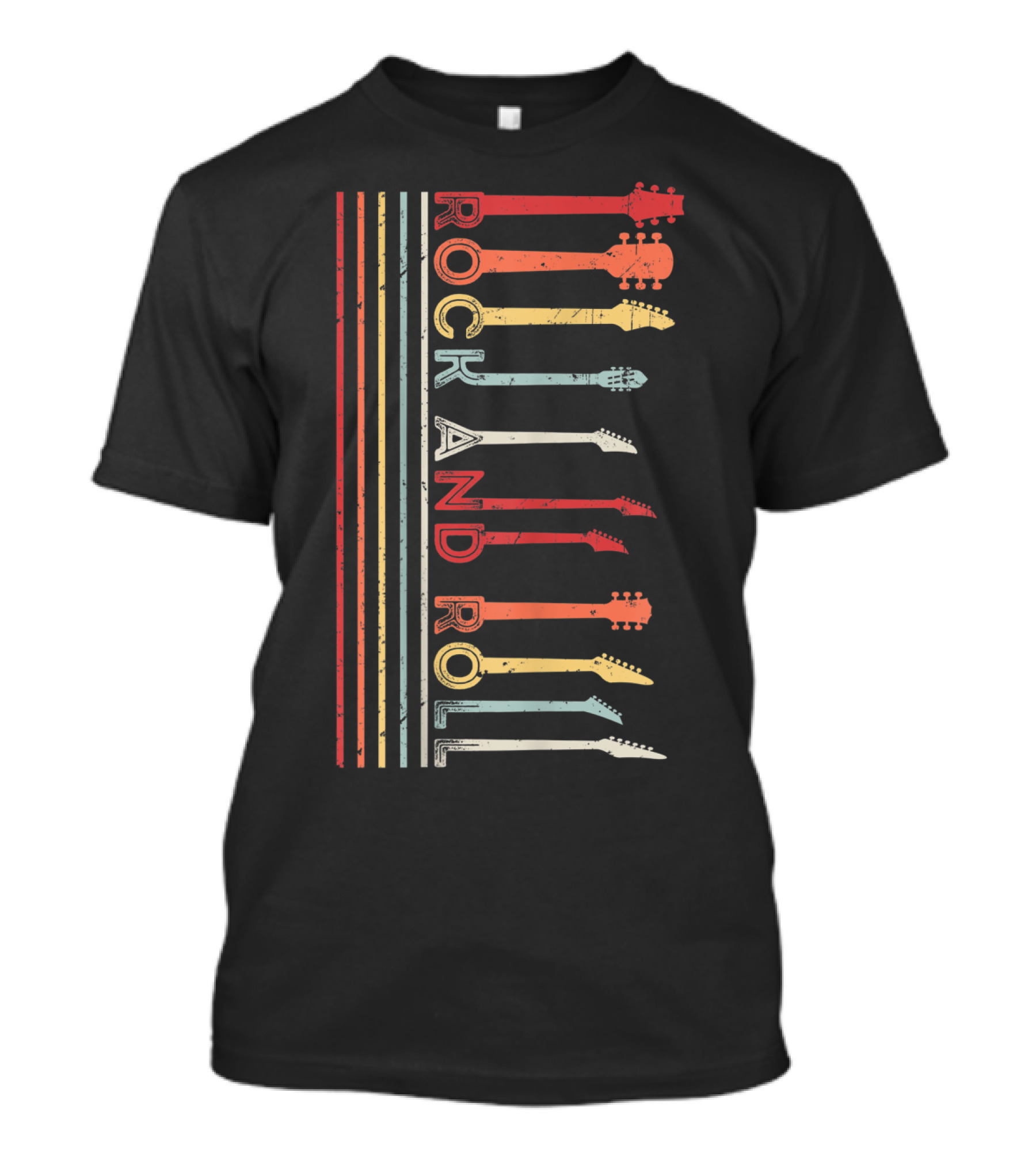 Classic Rock And Roll Vintage Concert Guitar T-Shirt