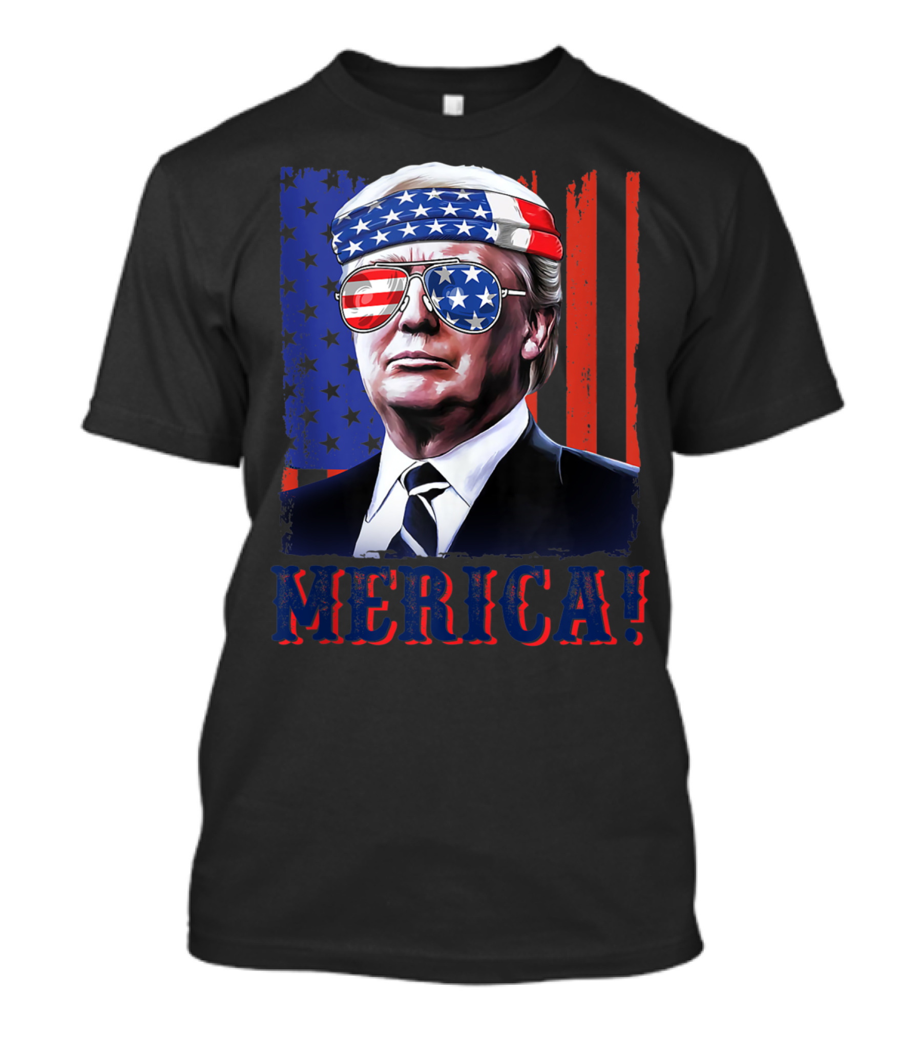 Merica Trump USA Pride Flag 4th Of July America T-Shirt