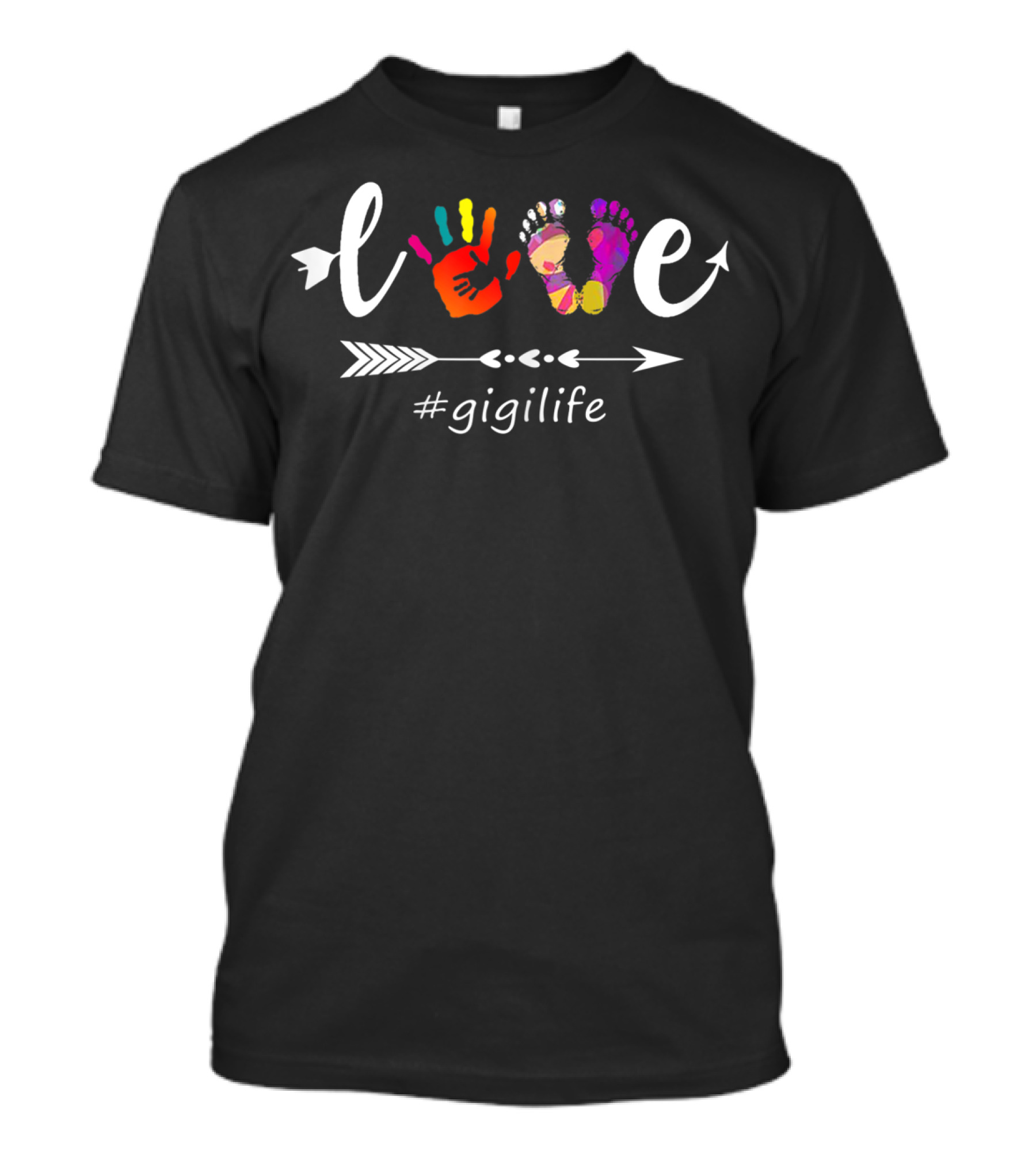 Love With Colorful Hand And Footprints #GigiLife T-Shirt