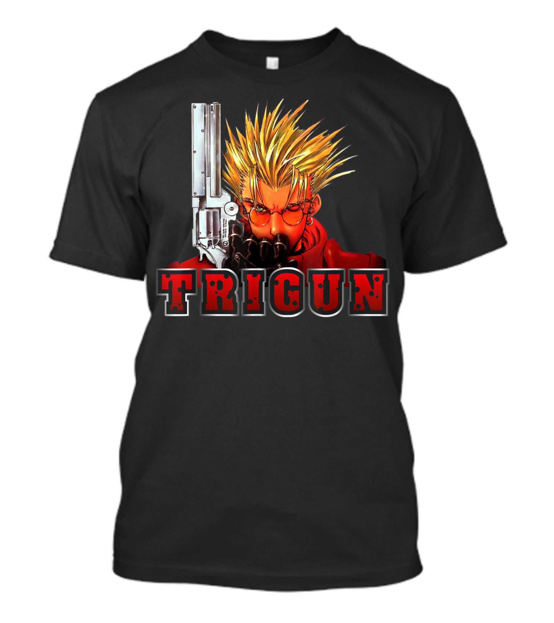 TRIGUN Anime Vash With Gun Iconic T-Shirt
