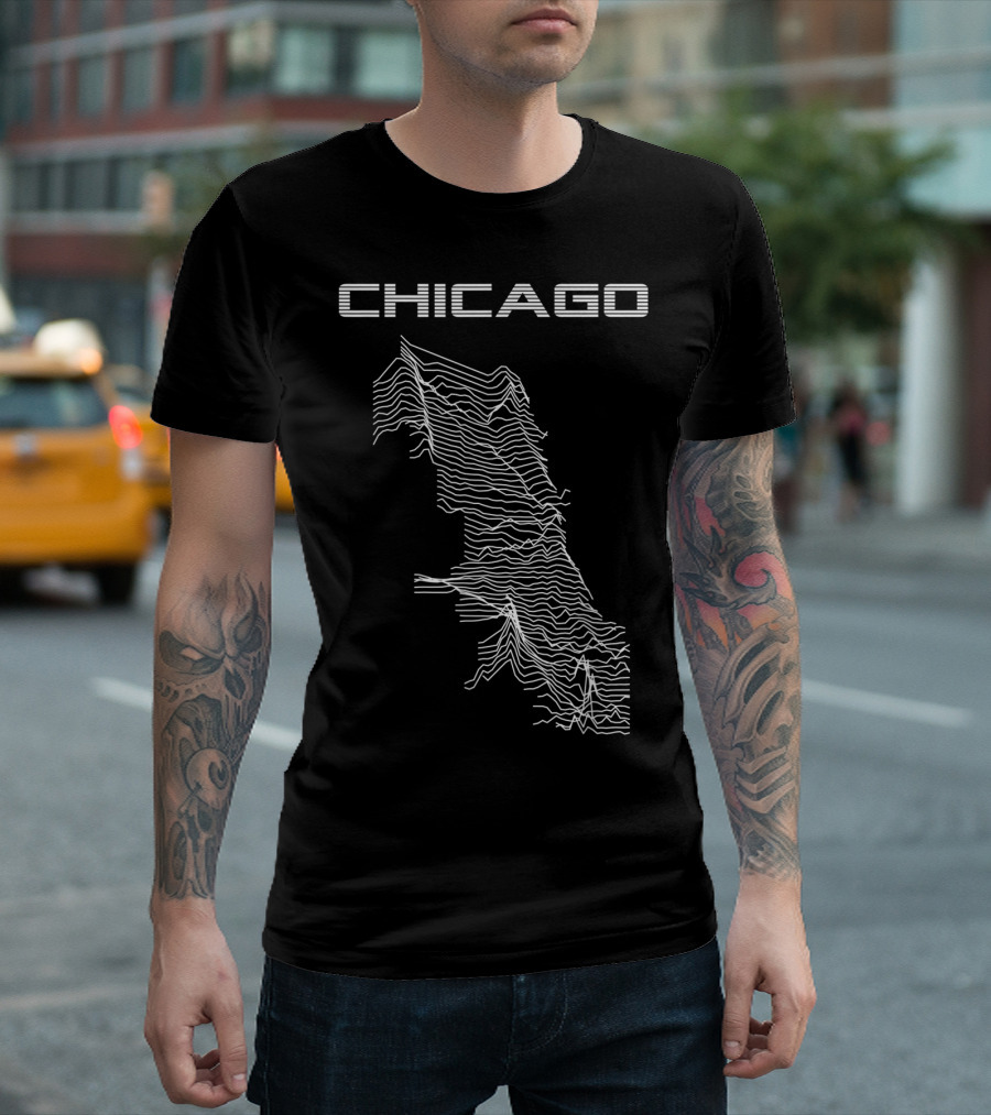 Unknown Elevations Chicago Topographic Lines T-Shirt
