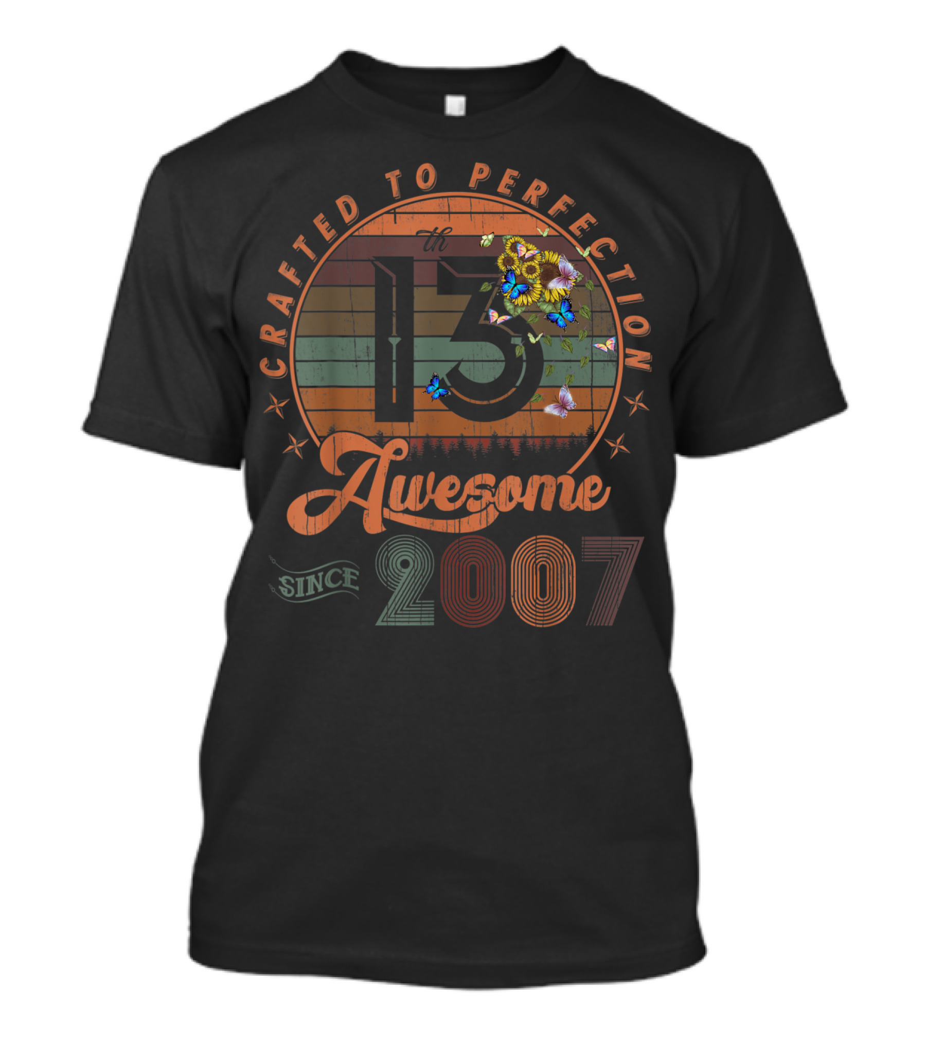 Crafted To Perfection 13th Awesome Since 2007 T-Shirt