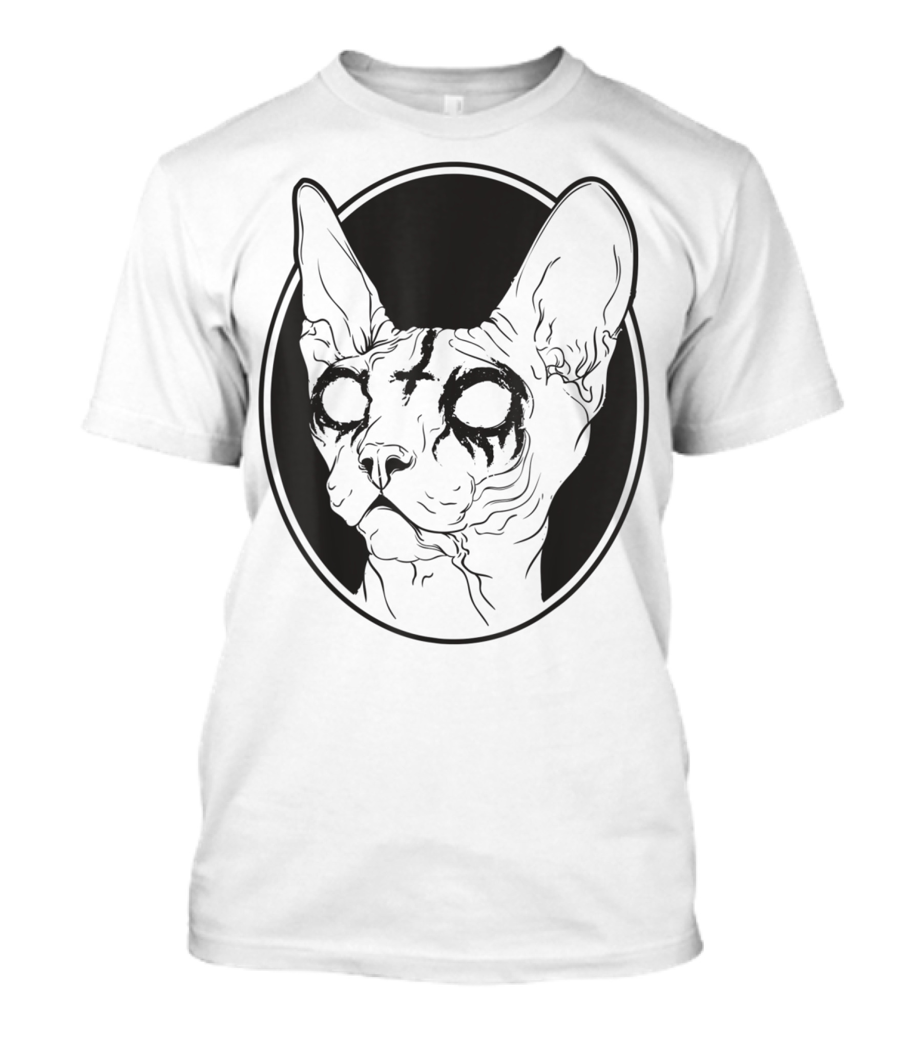 Pastel Goth Black Metal Sphynx Cat Death Met T-Shirt