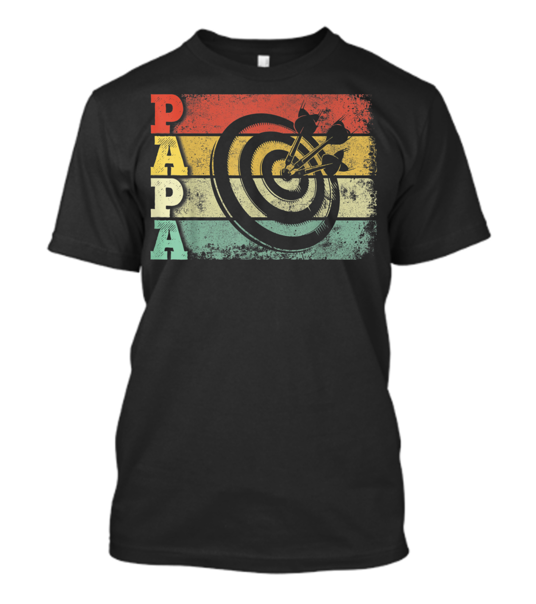 Papa Darts Vintage Target Father's Day Retro T-Shirt