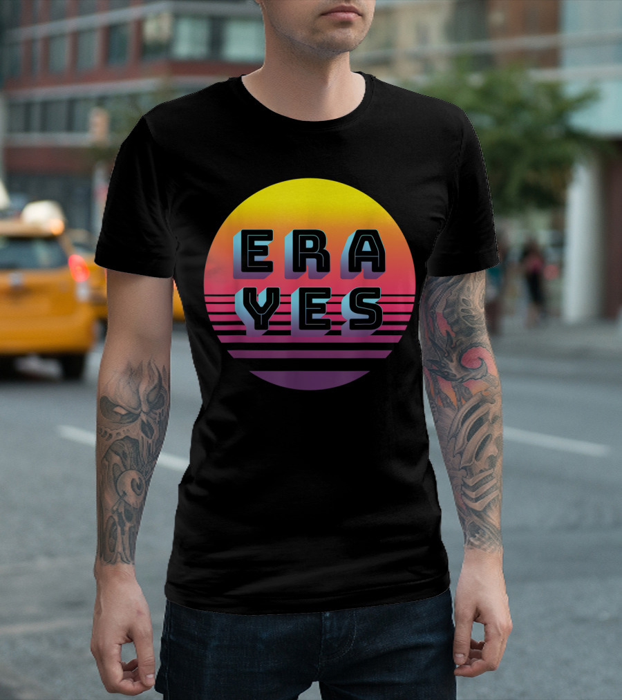 ERA Yes Feminist Equal Rights Amendment Sunset Retro T-Shirt
