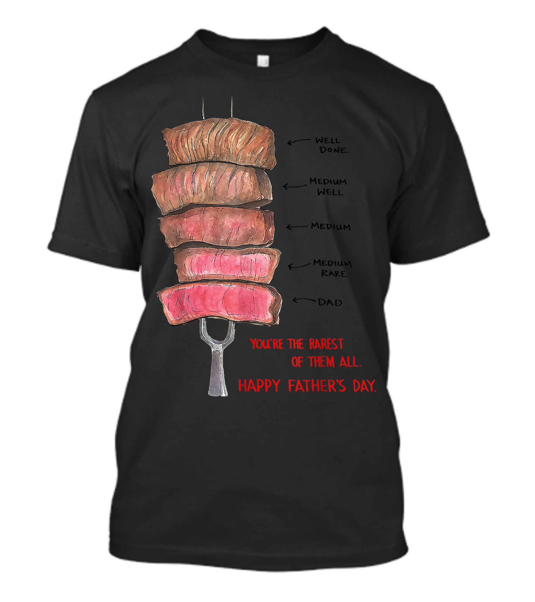 Funny BBQ You're The Rarest Of Them All Happy Father's Day Meat Skewer T-Shirt