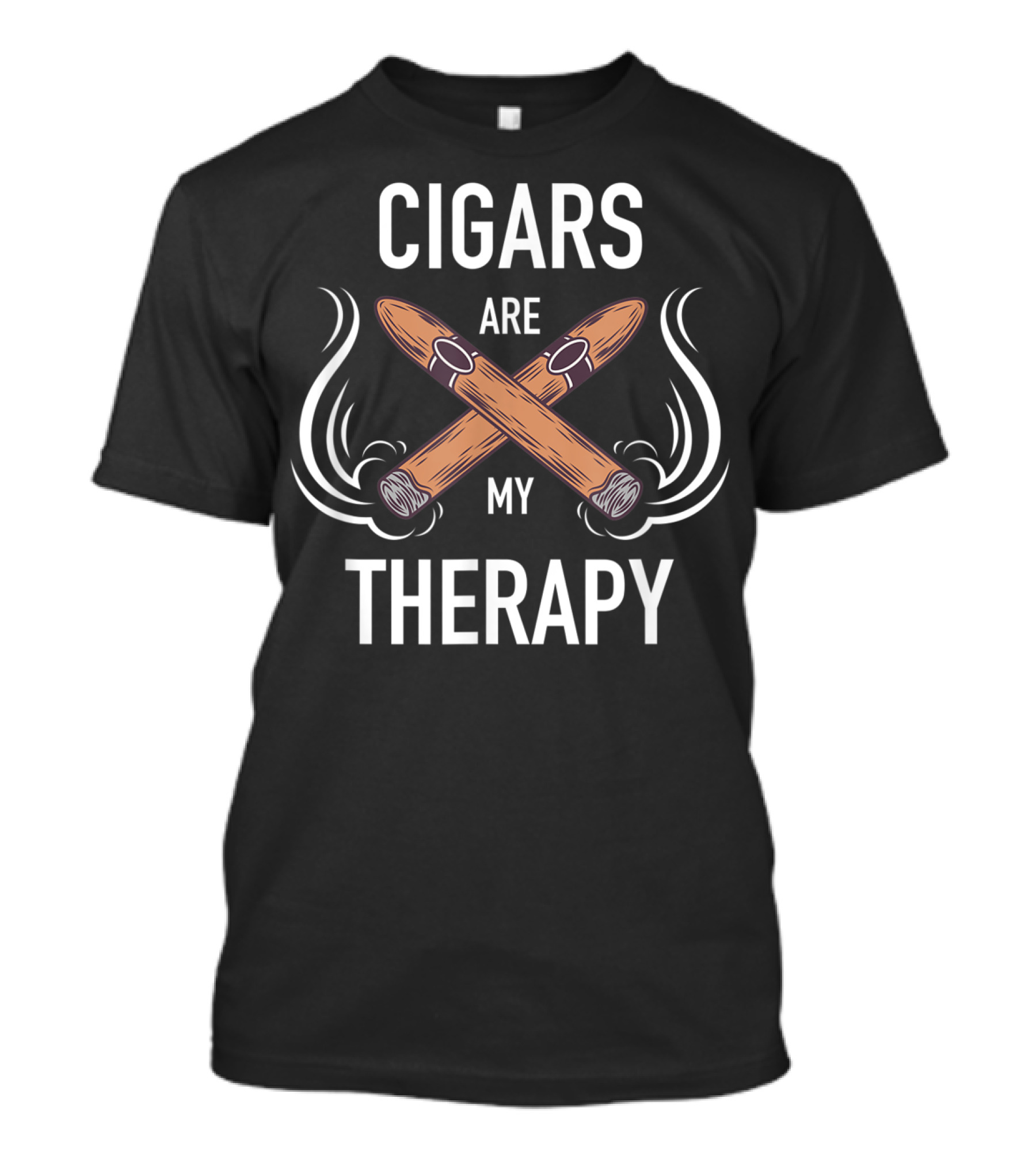 Cigars Are My Therapy Smoker Humor T-Shirt