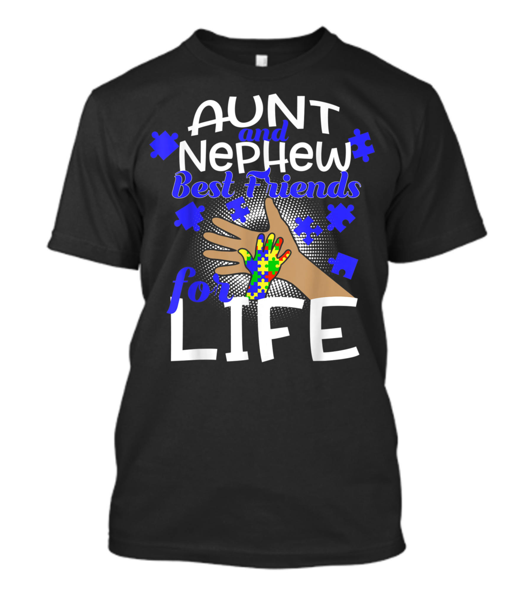 Aunt And Nephew Best Friends For Life Puzzle Piece Autism Awareness T-Shirt