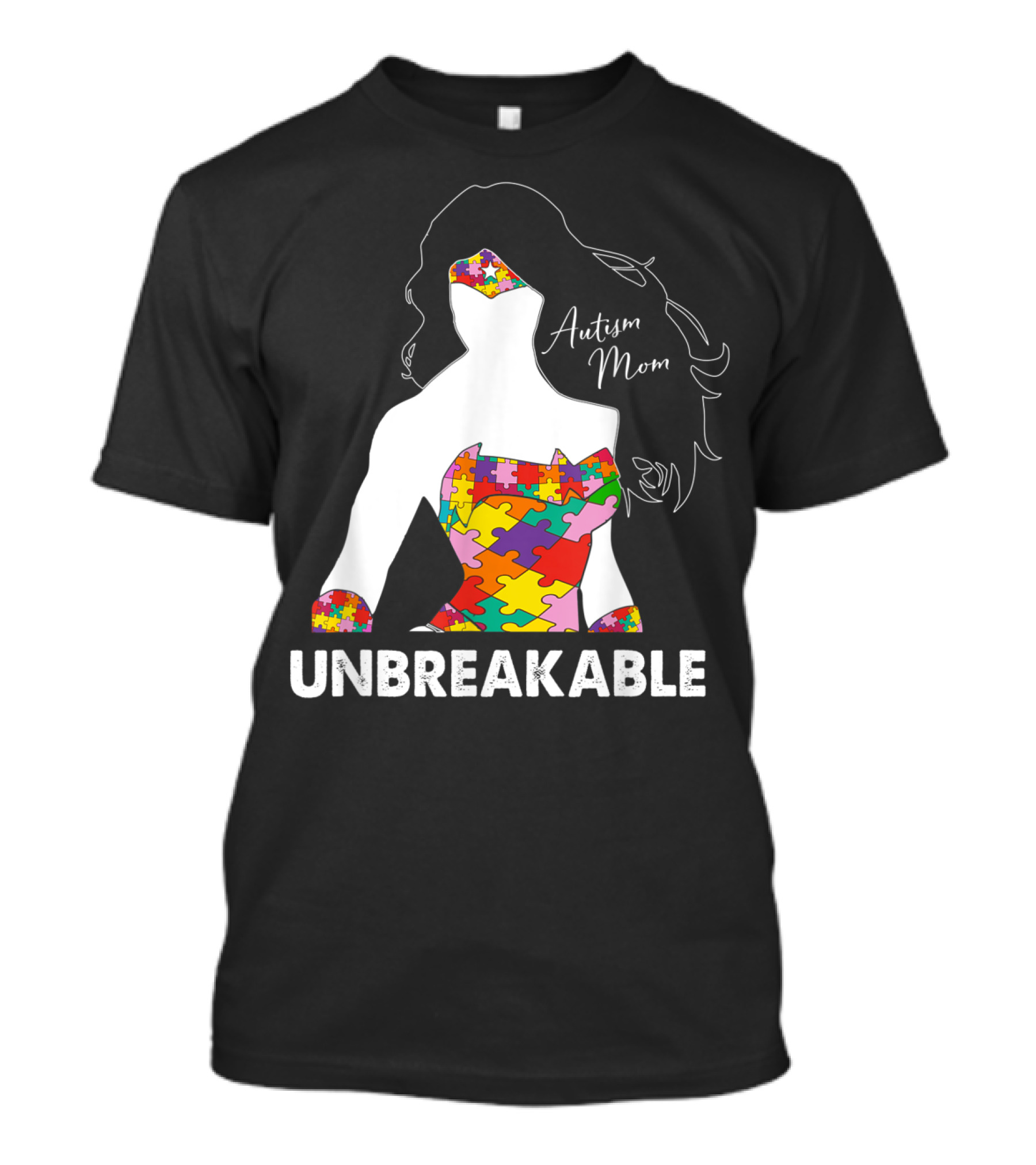 Autism Mom Unbreakable Puzzle Mother's Day Awareness T-Shirt