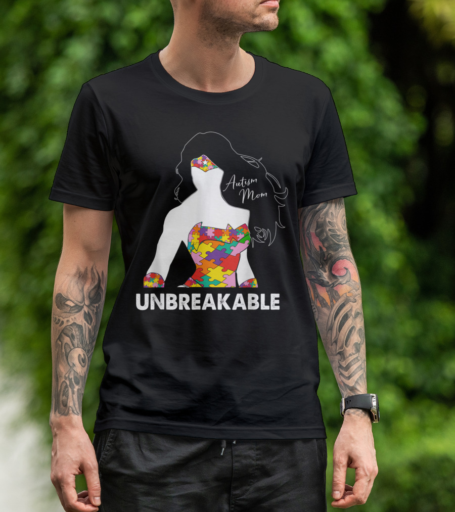 Autism Mom Unbreakable Puzzle Mother's Day Awareness T-Shirt