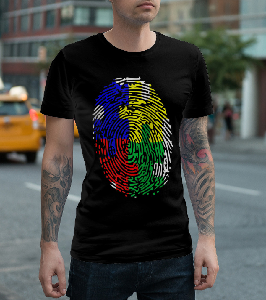 Autism Spectrum Disorder Awareness Colorful Fingerprint Raglan Baseball T-Shirt