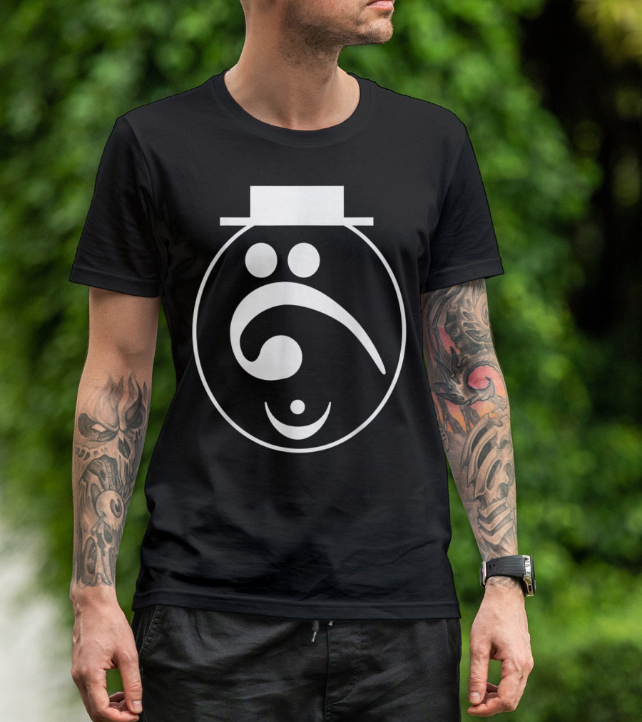 Bass Face Music Notation Symbols Clef Hat Face T-Shirt