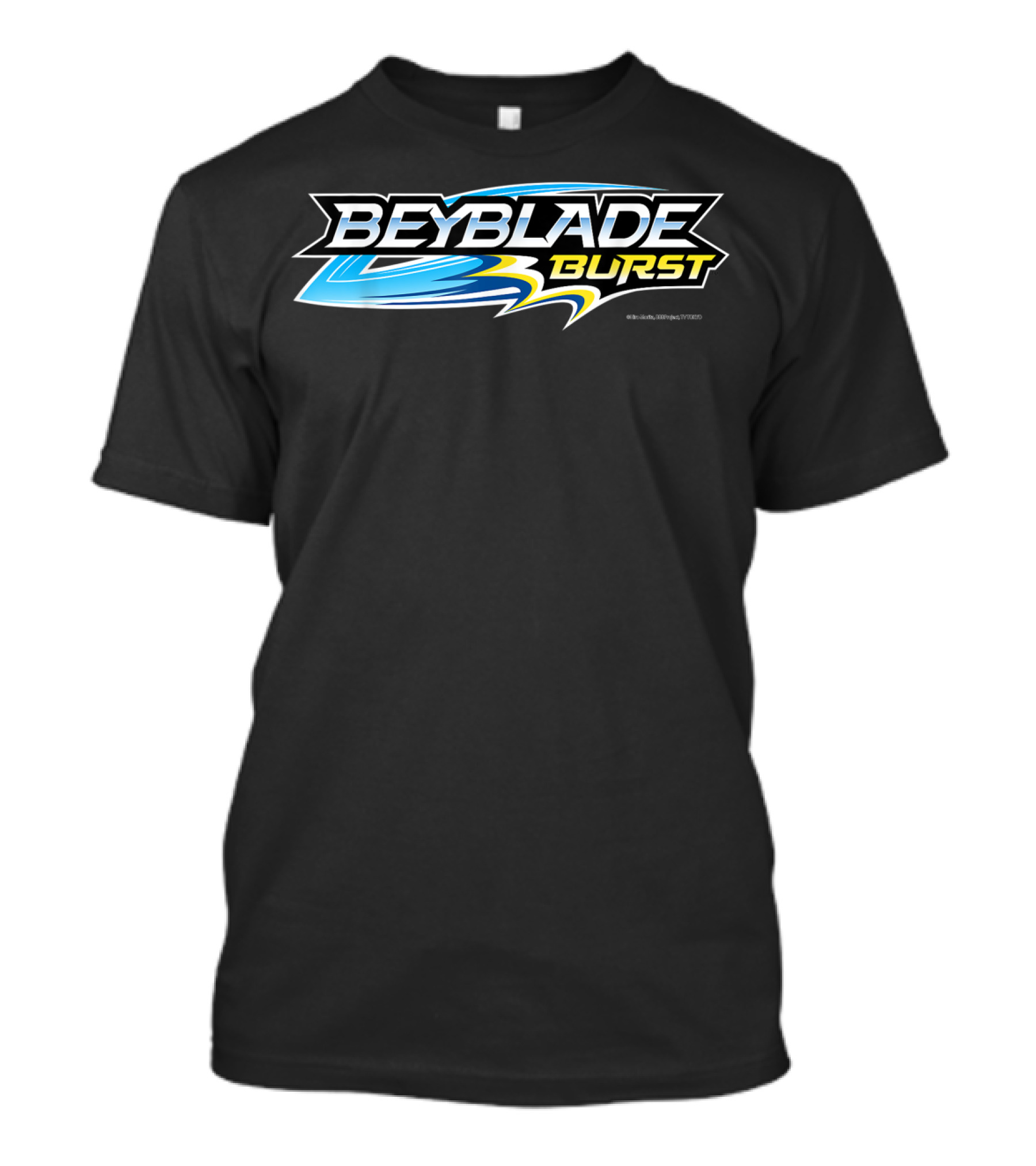 Beyblade Burst Logo With Blue And Yellow Lightening T-Shirt