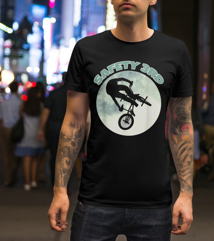 SAFETY 3RD BMX Bicycle Racing Stunt T-Shirt