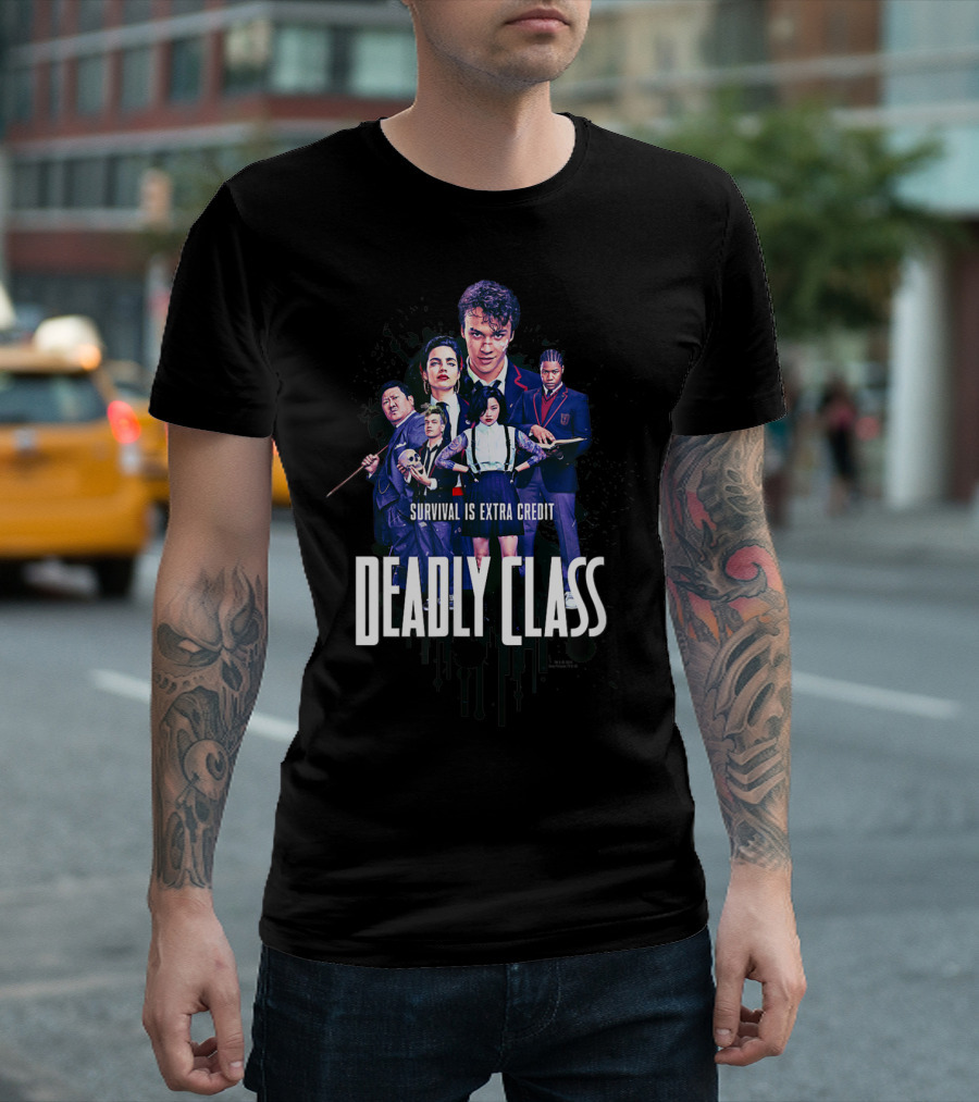 Deadly Class Survival Is Extra Credit Character Ensemble T-Shirt