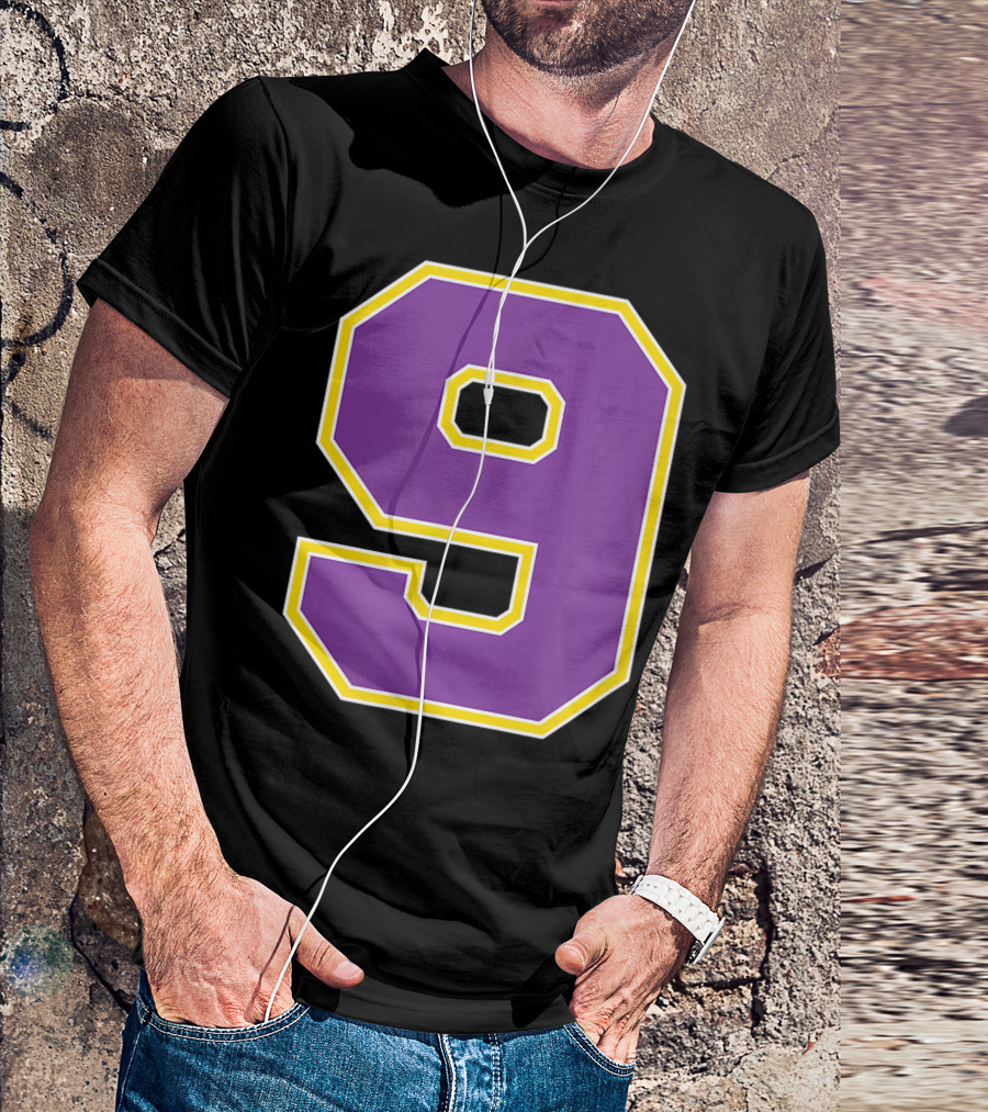 Joe Burreaux Joe Bureaux Purple Number 9 T-Shirt