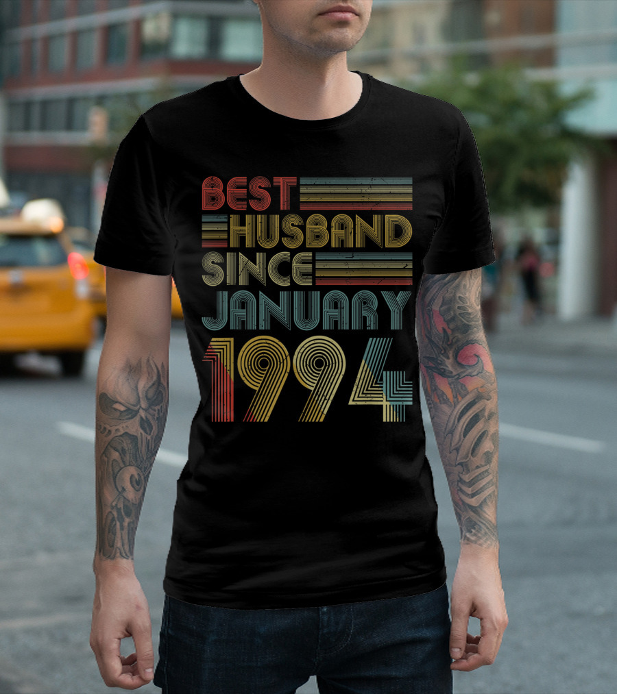 Best Husband Since January 1994 Mens 26th Wedding Anniversary T-Shirt
