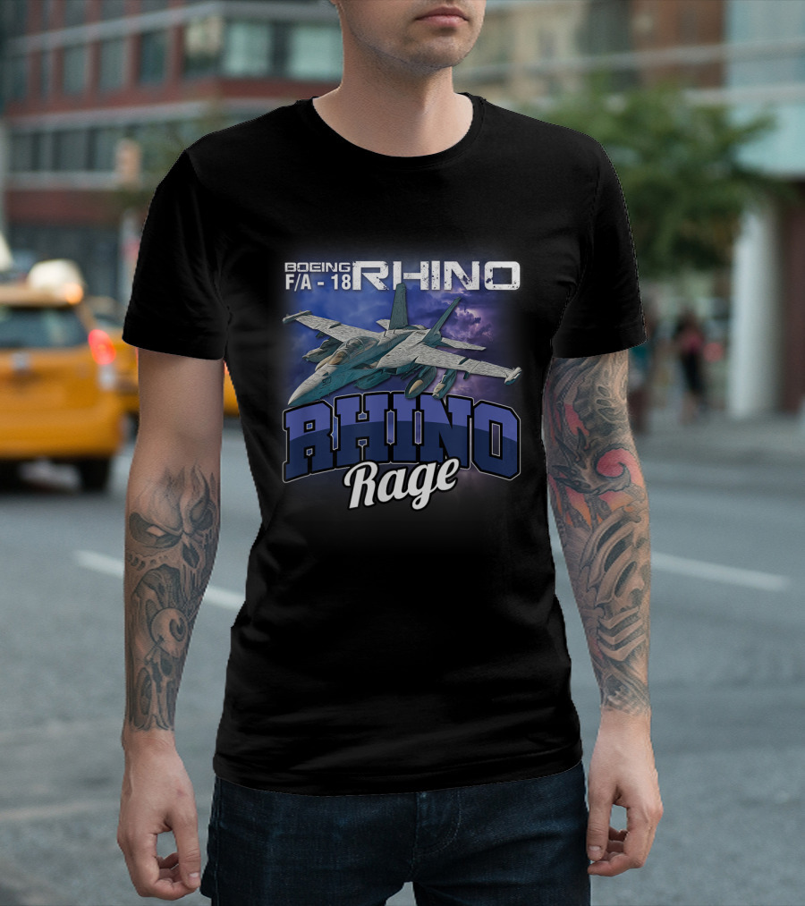 Boeing F/A-18 Rhino Rage Aircraft Pilot T-Shirt
