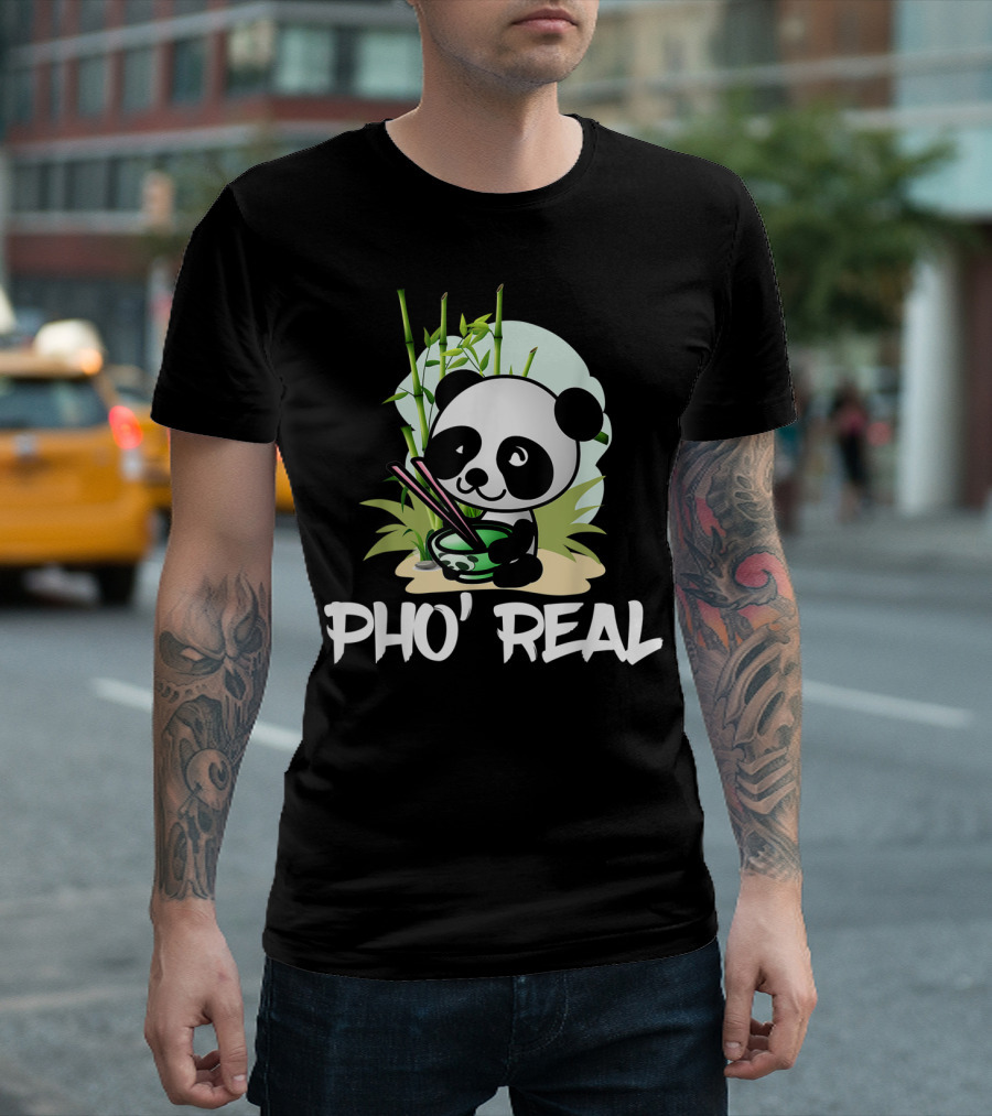 Pho' Real Panda Bamboo Vietnamese Noodle Soup T-Shirt