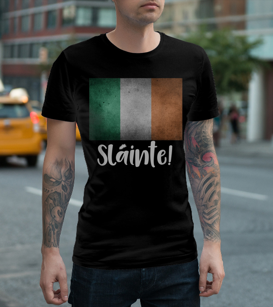 Slainte Irish Flag Good Times Drinking T-Shirt