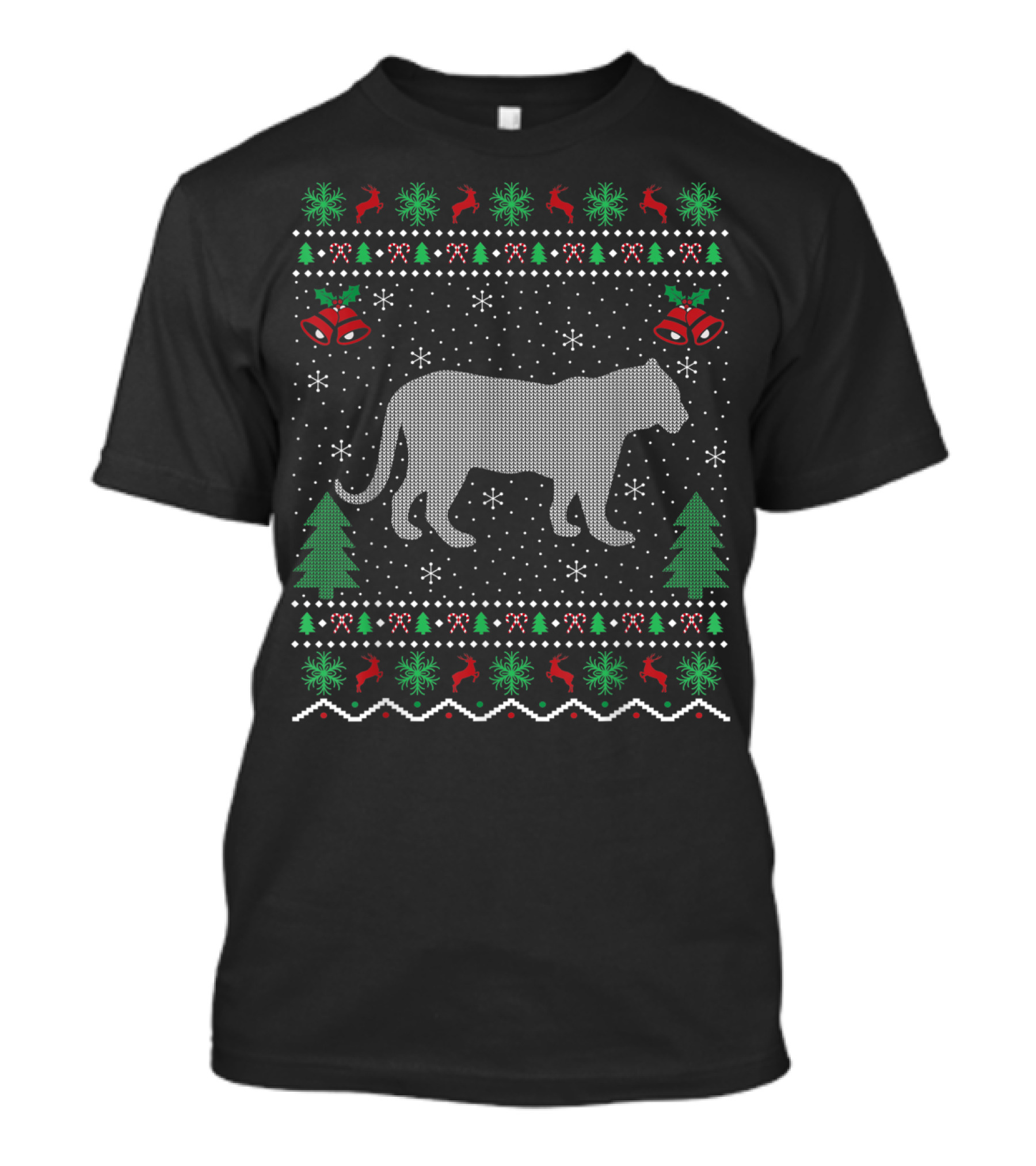Tiger Lover Christmas Ugly Sweater Festive Tiger T-Shirt
