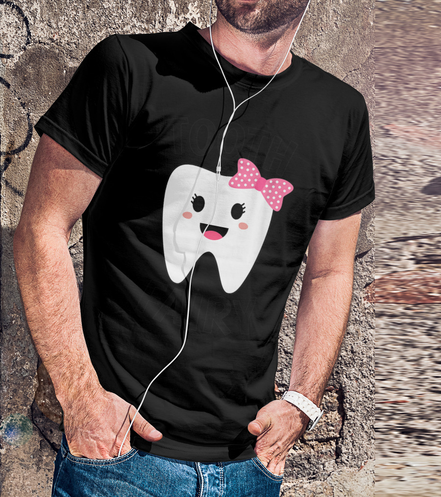 Tooth Fairy With Pink Bow T-Shirt
