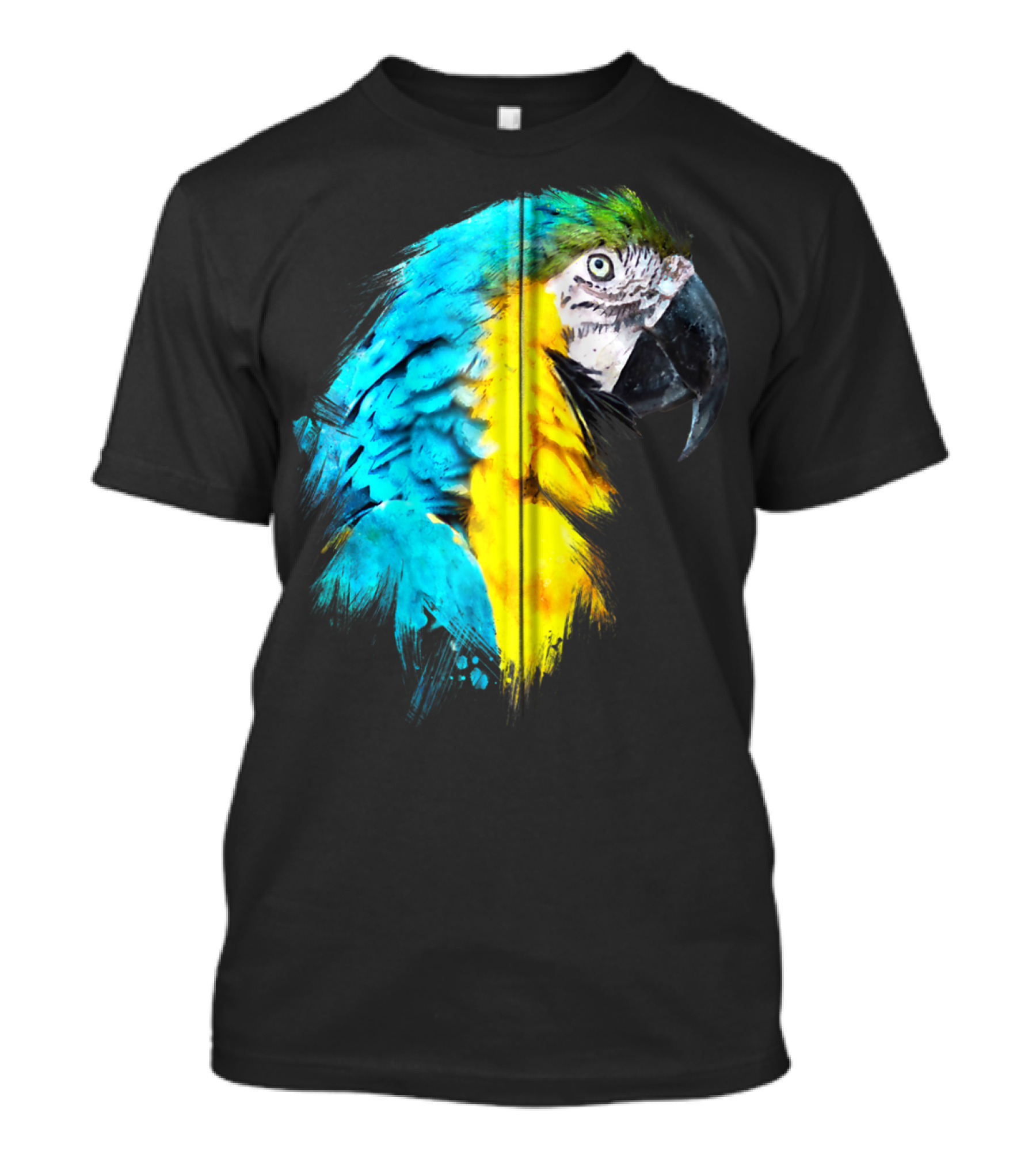 Watercolour Colourful Macaw Parrot T-Shirt
