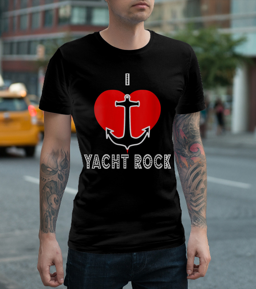 I Heart Yacht Rock Anchor T-Shirt