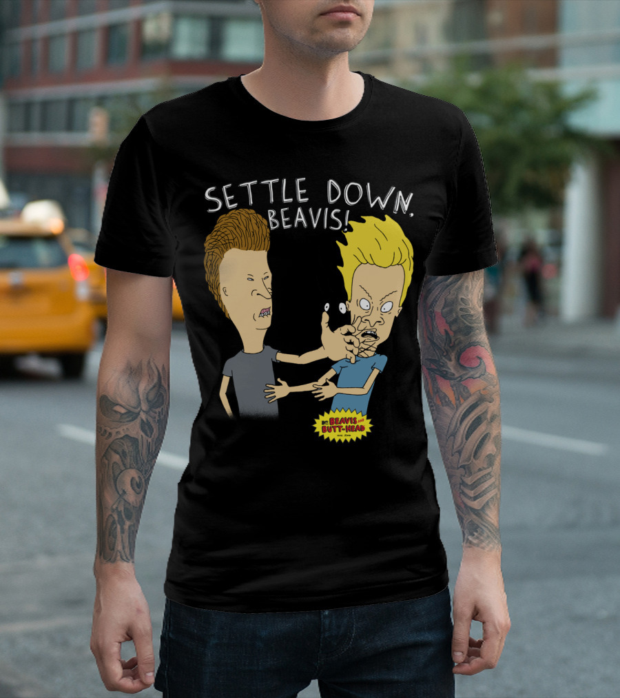 Settle Down Beavis Beavis and Butt-Head T-Shirt