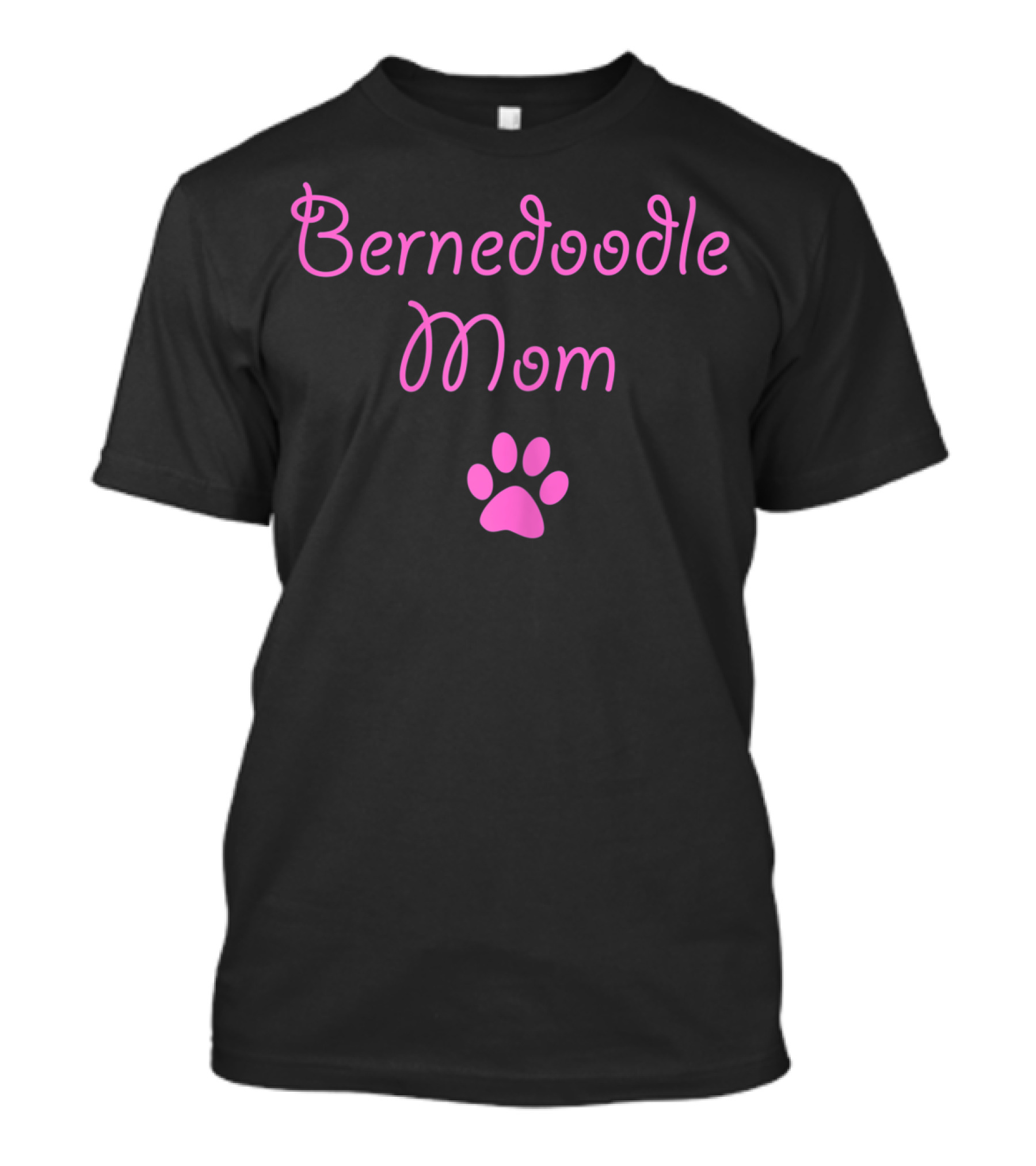 Bernedoodle Mom Cute Pink Paw T-Shirt