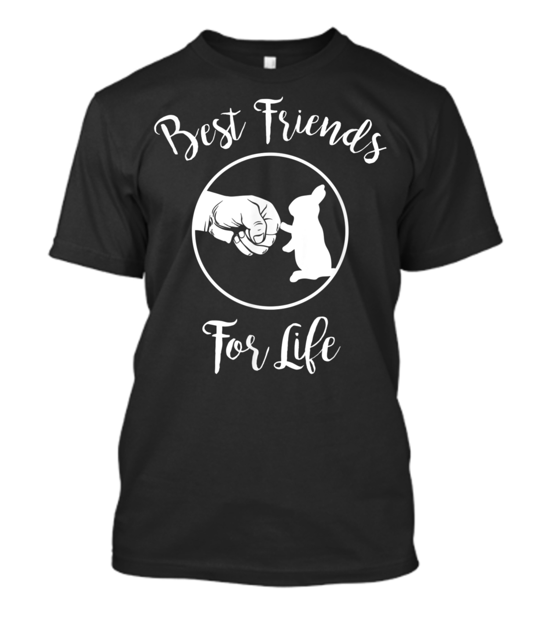 Best Friends For Life Bunny Rabbit Hand Gesture T-Shirt