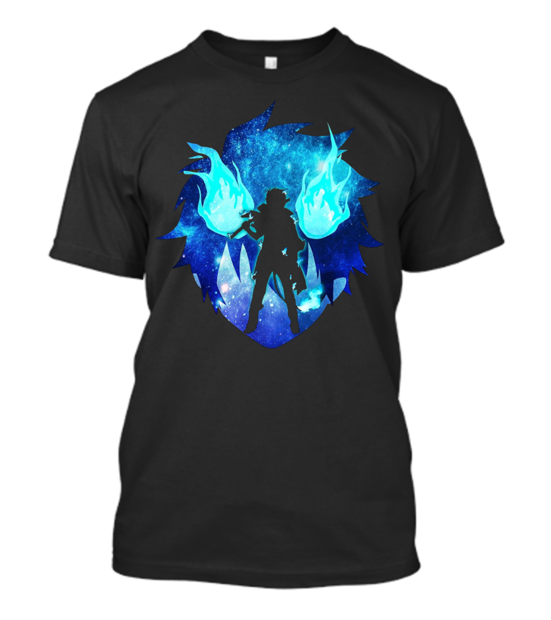 Ao No Exorcist Blue Flame Silhouette Anime T-Shirt