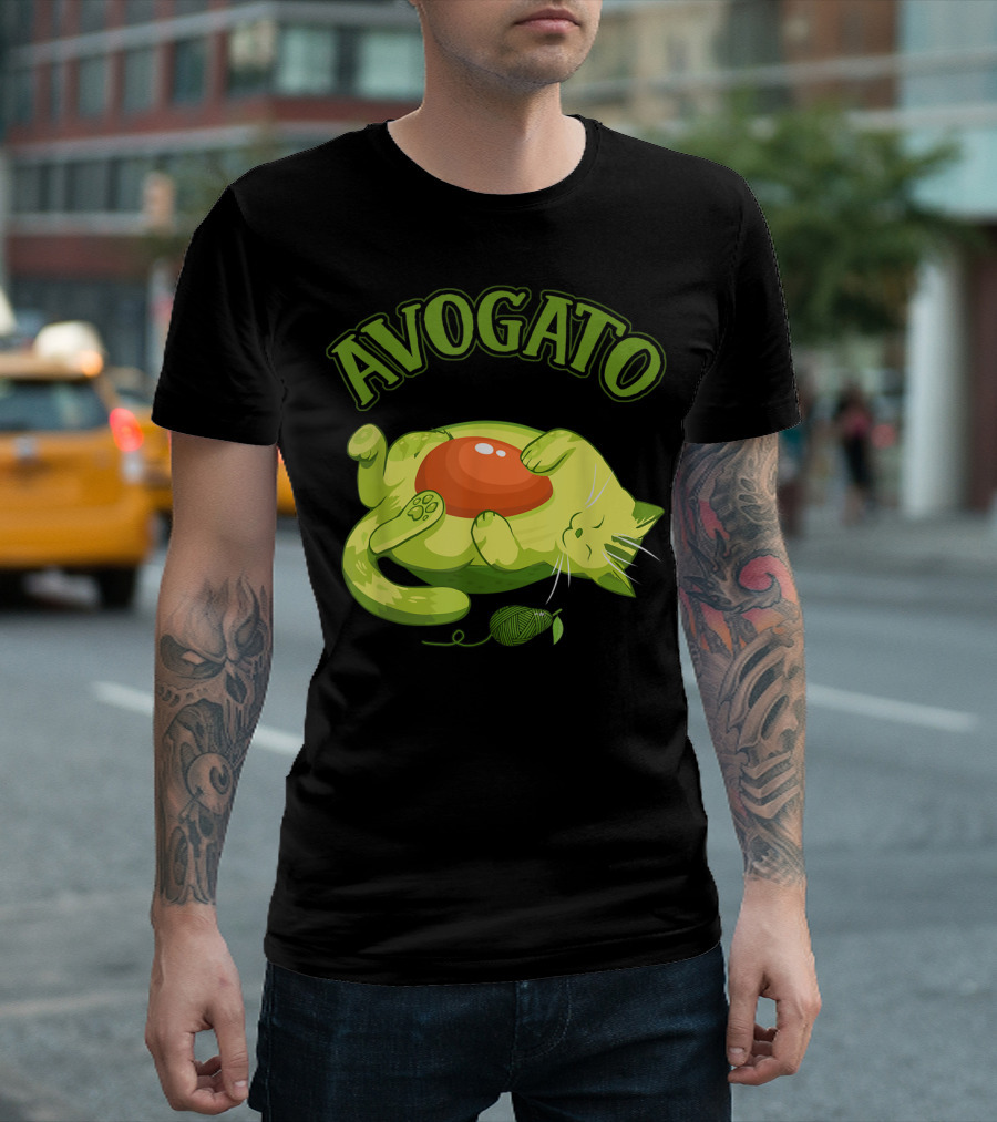 Cinco De Mayo Avogato Cat Avocado Meow Funny T-Shirt