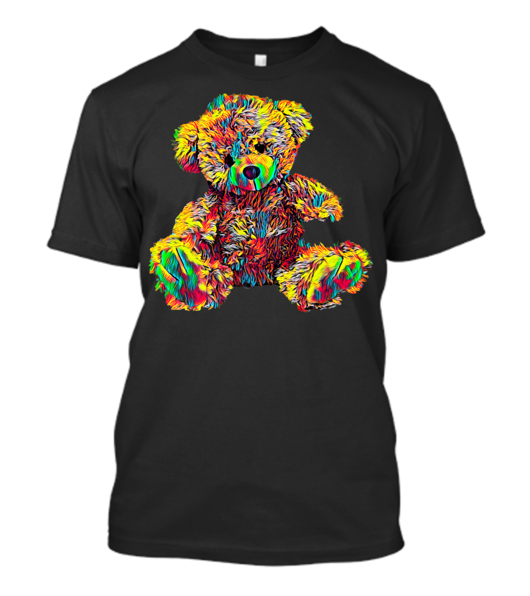 Cute Teddy Bear Stuffed Toy Rainbow Colors T-Shirt