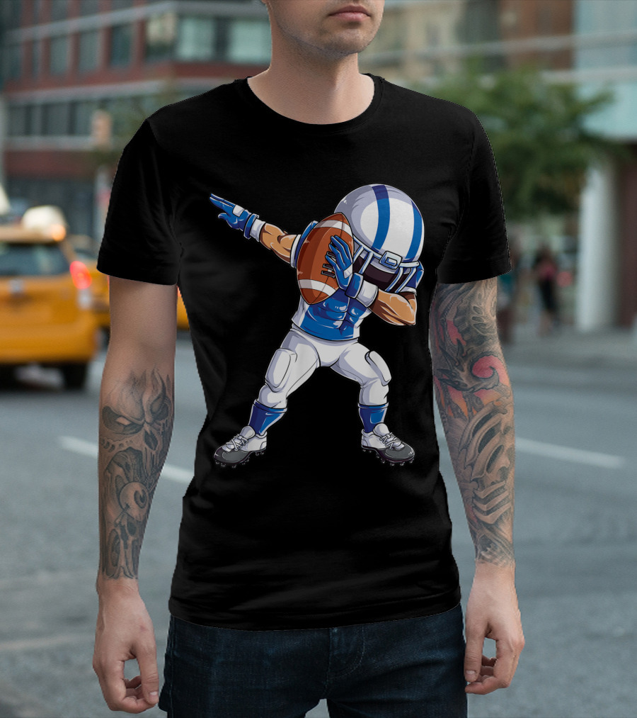 Dabbing Football Player Dance Move With Helmet And Ball T-Shirt