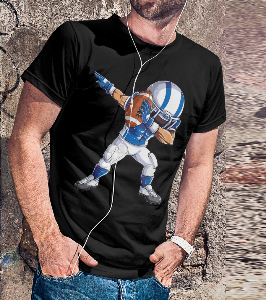 Dabbing Football Player Dance Move With Helmet And Ball T-Shirt