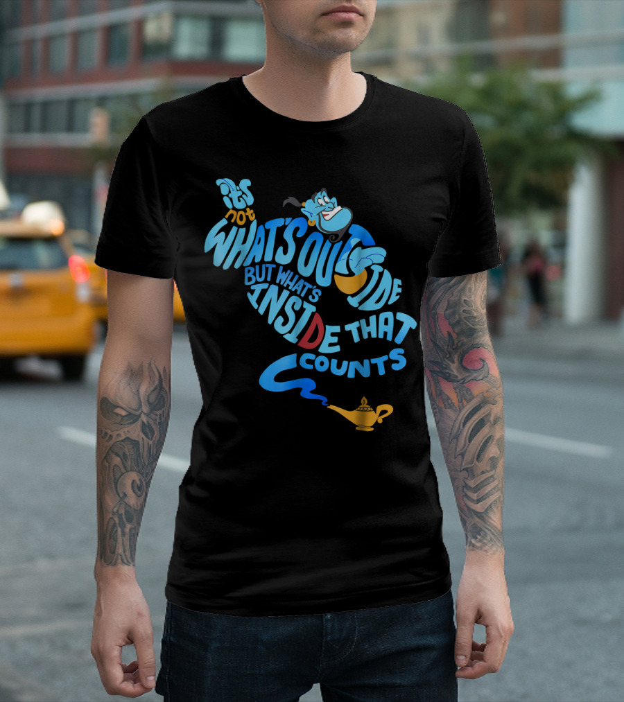 Disney Aladdin Genie It's Not What's Outside But What's Inside That Counts T-Shirt