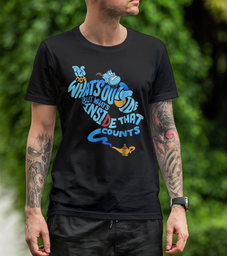 Disney Aladdin Genie It's Not What's Outside But What's Inside That Counts T-Shirt
