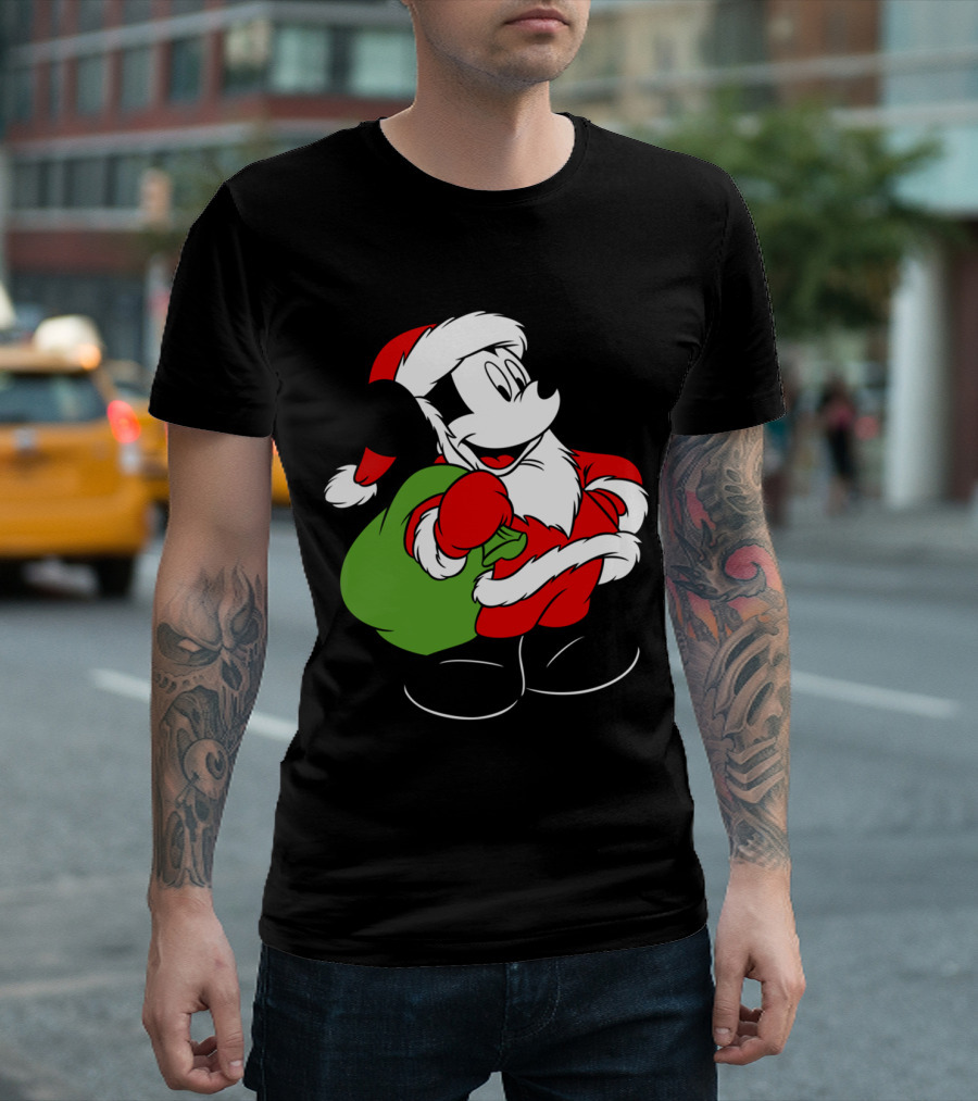 Disney Christmas Mickey Mouse Santa T-Shirt