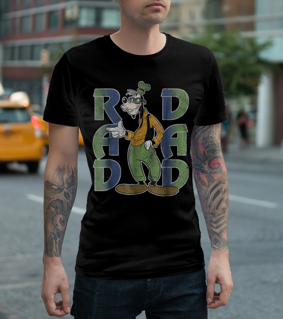 Disney Goofy Rad Dad Cool Retro Style Fun Cartoon Character T-Shirt