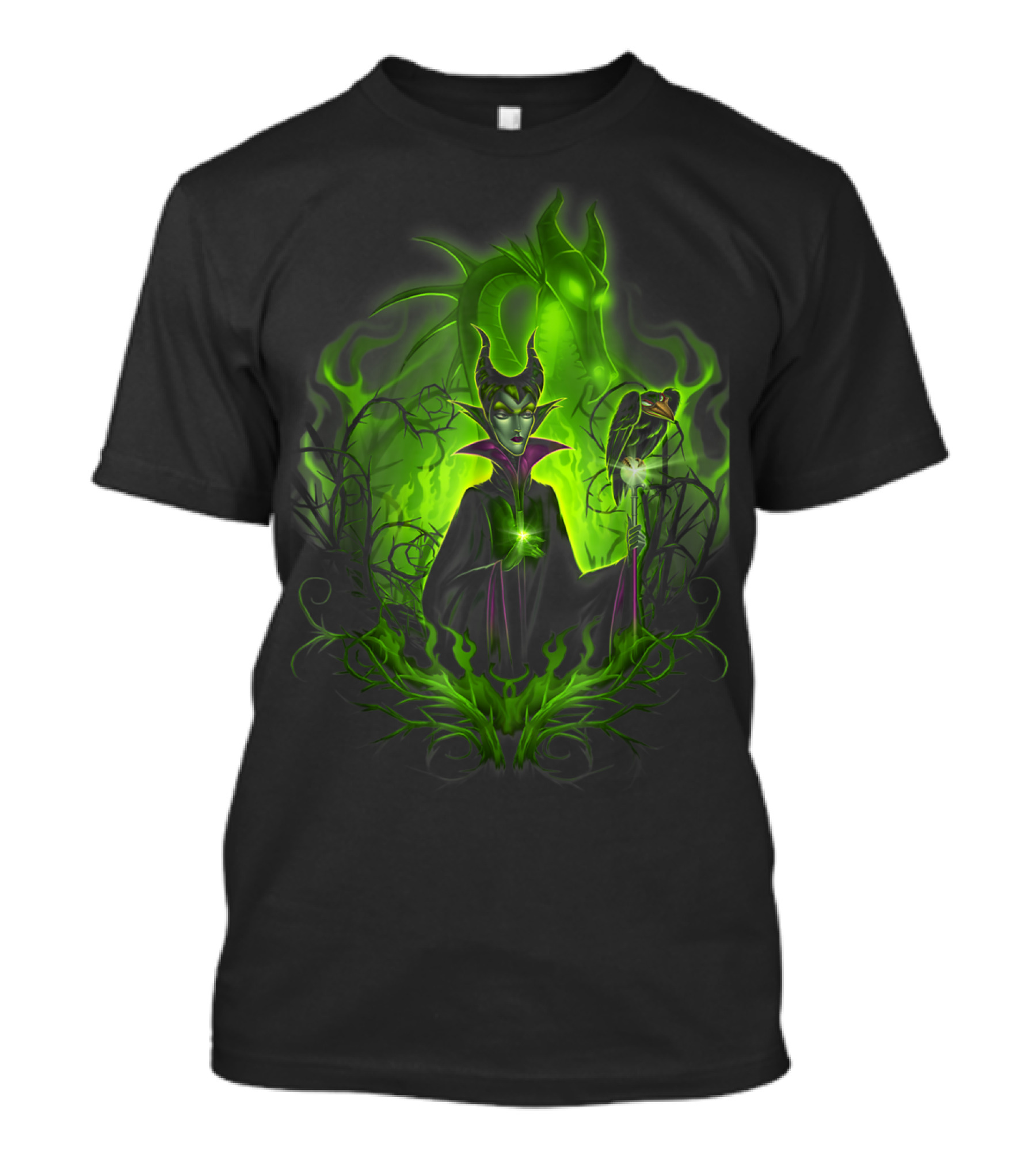 Maleficent Dark Green Aura Disney Sleeping Beauty Villain T-Shirt