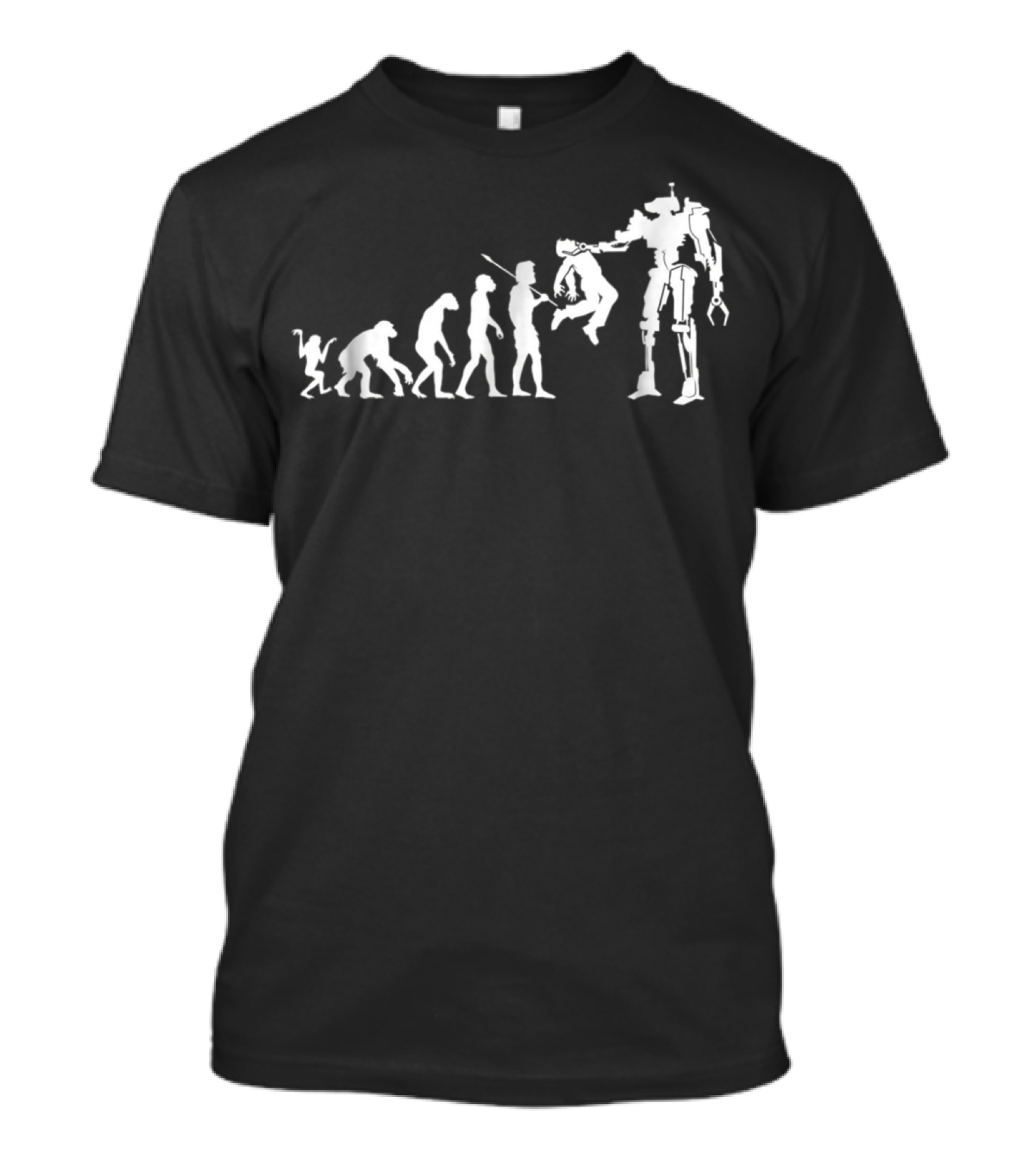 Funny Evolution To Human Termination Giant Robot Sequence T-Shirt