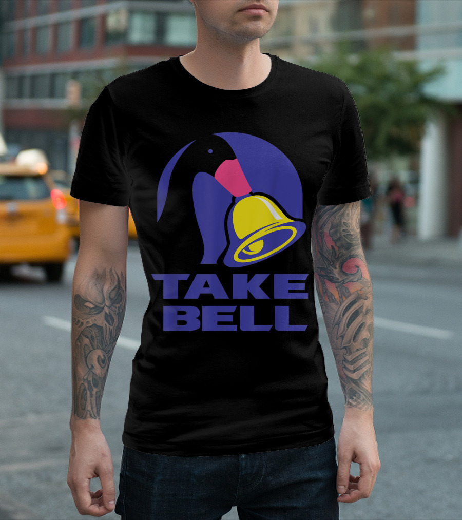 Funny Goose Take Bell Parody With Iconic Yellow Bell T-Shirt