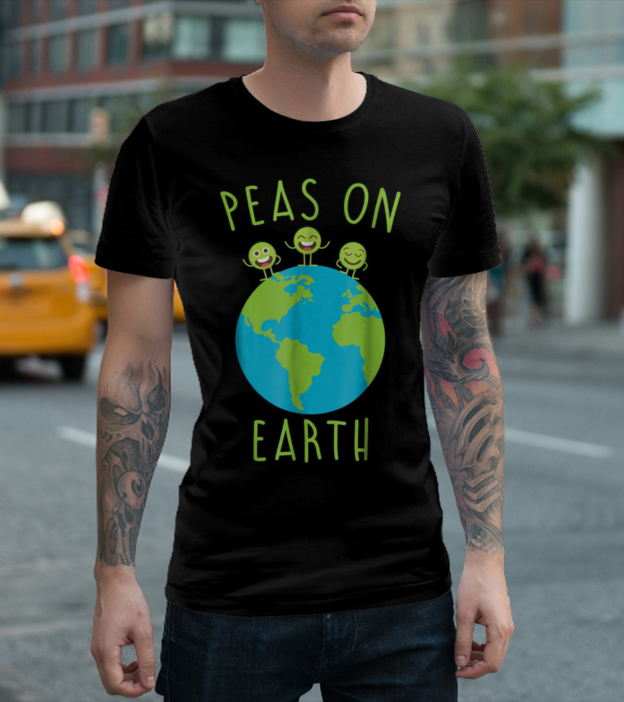 Peas On Earth Funny Peace T-Shirt