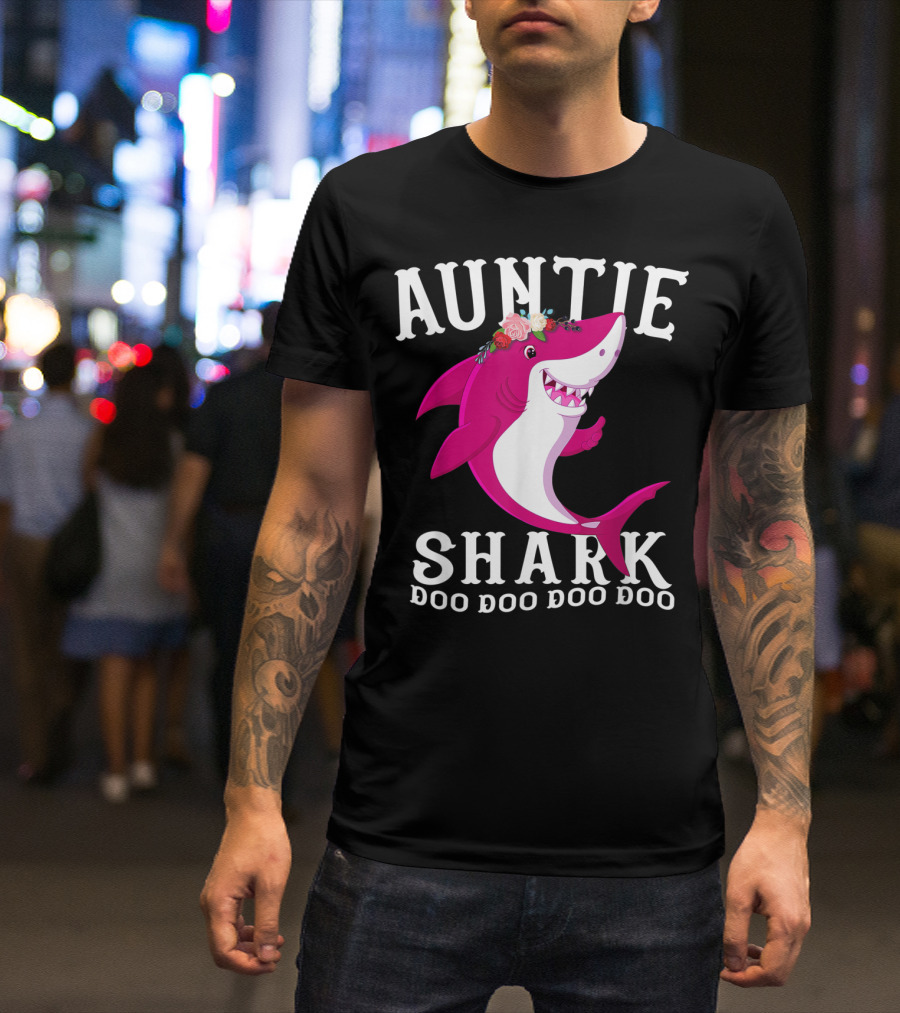 Auntie Shark Doo Doo Doo Doo T-Shirt