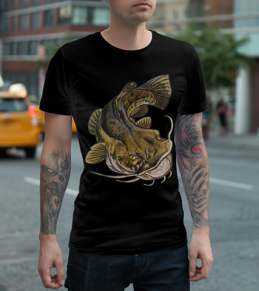 Catfish Fisherman Catfish Art Fish T-Shirt