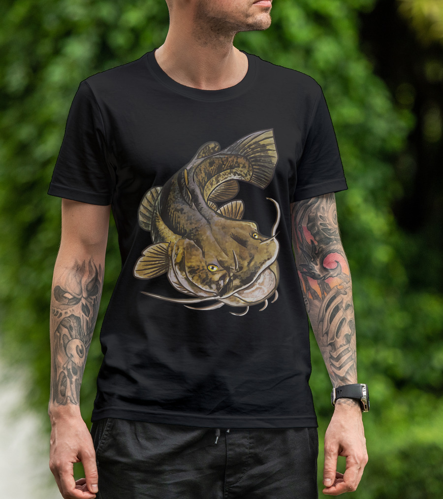 Catfish Fisherman Catfish Art Fish T-Shirt