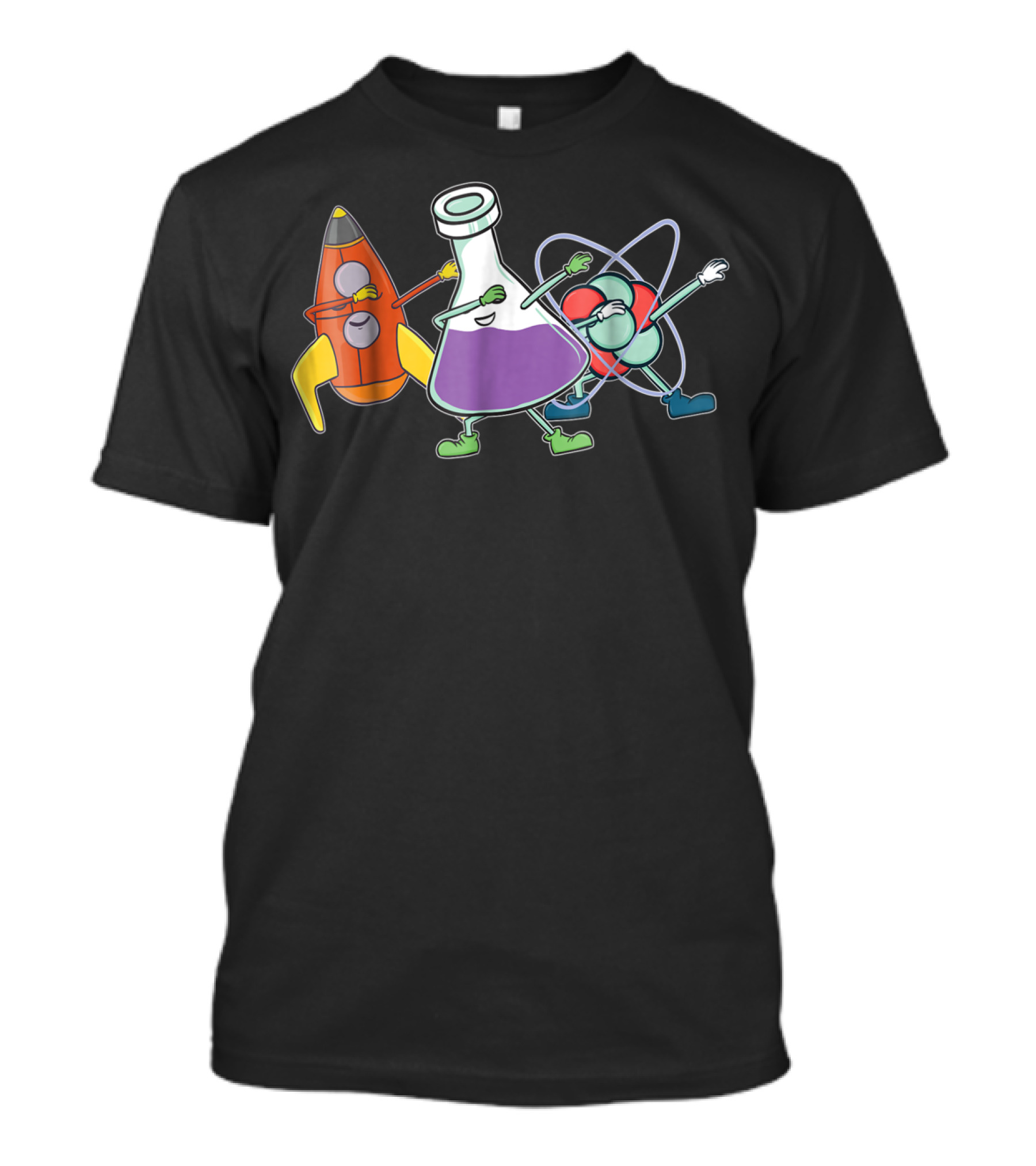 Dabbing Science Chemistry Rocket Atom Party Dab T-Shirt