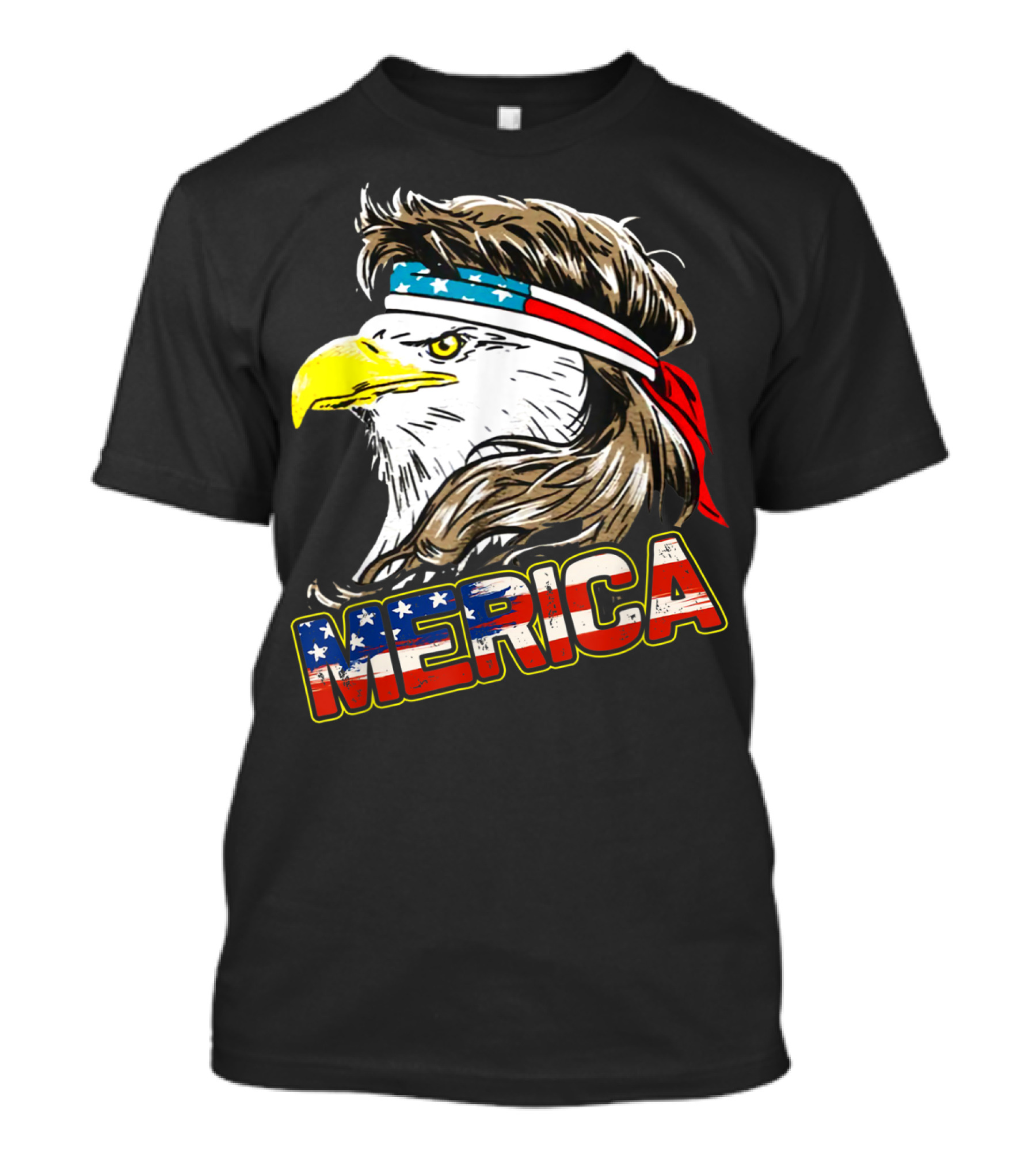 Merica Eagle Mullet American Flag 4th Of July USA T-Shirt